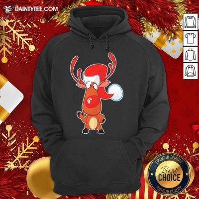 Reindeer Santa Christmas Hoodie- Design By Daintytee.com