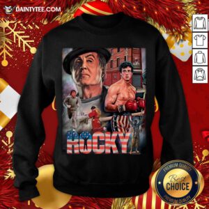Rocky Balboa American Flag Sweatshirt- Design By Daintytee.com