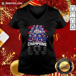 Buffalo Bills AFC East Division Champions 2020 Signature V-neck - Design By Daintytee.com