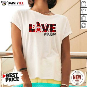 Gnome Love Valentine #CMA Life V-neck- Design By Daintytee.com