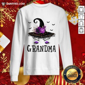 Grandma Witch Hat Halloween Sweatshirt- Design By Daintytee.com