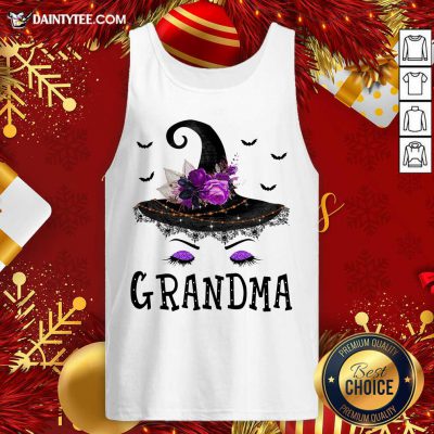 Grandma Witch Hat Halloween Tank Top- Design By Daintytee.com