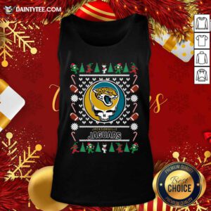 Jacksonville Jaguars Grateful Dead Ugly Christmas Tank Top- Design By Daintytee.com