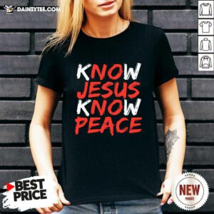 Know Jesus Know Peace V-neck- Design By Daintytee.com