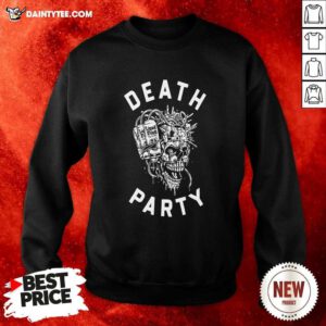 Liquid Death Merch Death Party Sweatshirt- Design By Daintytee.com