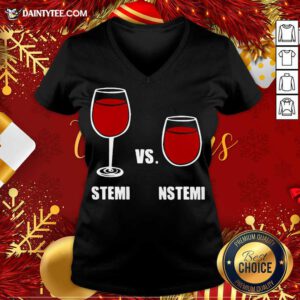 Nurse Anesthesia Humor Stemi Vs. Nstemi V-neck- Design By Daintytee.com
