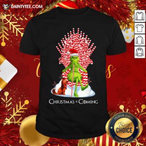 The Grinch And Dog Christmas Is Coming Shirt- Design By Daintytee.com
