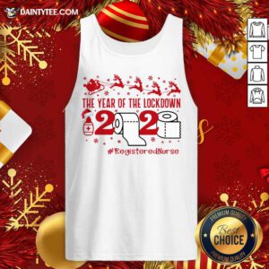 The Year Of The Lockdown 2020 #RegisteredNurse Ugly Christmas Tank Top- Design By Daintytee.com