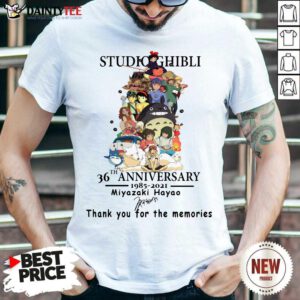 Studio Ghibli 36th Anniversary 1985 2021 Miyazaki Hayao Signature Thank You For The Memories Shirt- Design By Daintytee.com