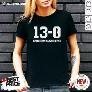 13 0 Alabama National Champions 2021 V-neck- Design By Daintytee.com