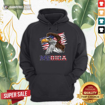 Eagle Mullet American Flag Merica 4th Of July Hoodie- Design By Daintytee.com