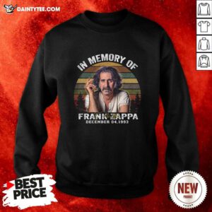 In Memory Of Frank Zappa December 04 1933 Vintage Sweatshirt - Design By Daintytee.com