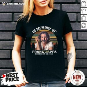 In Memory Of Frank Zappa December 04 1933 Vintage V-neck - Design By Daintytee.com