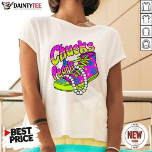 Kamala Harris Chuck And Pearls 2021 Colorful V-neck- Design By Daintytee.com
