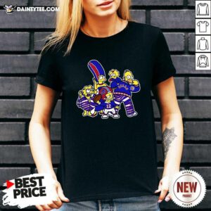 The Simpsons Buffalo Bills Football V-neck- Design By Daintytee.com
