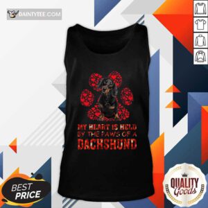 My Heart Is Held By The Paws Of A Dachshund Tank Top- Design By Daintytee.com