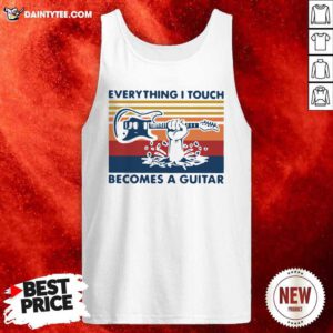 Vintage Retro Everything I Touch Becomes A Guitar Funny Tank Top- Design By Daintytee.com
