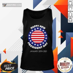 Happy New President Inauguration Day American Flag Tank Top- Design By Daintytee.com