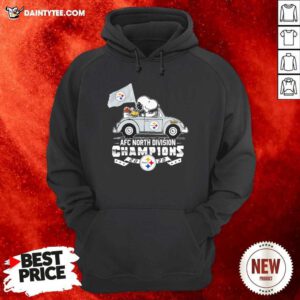 Snoopy And Woodstock Drive AFC North Division Champions 2020 Steelers Hoodie - Design By Daintytee.com