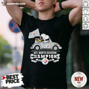 Snoopy And Woodstock Drive AFC North Division Champions 2020 Steelers Shirt - Design By Daintytee.com