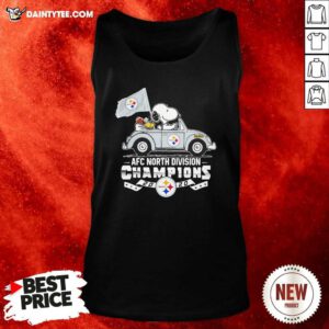 Snoopy And Woodstock Drive AFC North Division Champions 2020 Steelers Tank Top - Design By Daintytee.com