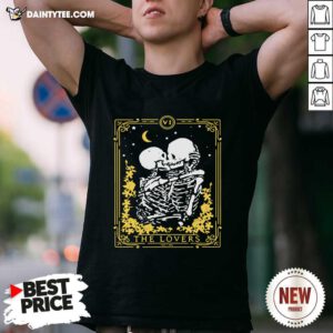 The Loves Couple Skull Kiss Stars Moon Shirt- Design By Daintytee.com