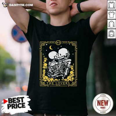 The Loves Couple Skull Kiss Stars Moon Shirt- Design By Daintytee.com