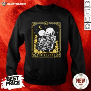 The Loves Couple Skull Kiss Stars Moon Sweatshirt - Design By Daintytee.com