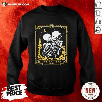 The Loves Couple Skull Kiss Stars Moon Sweatshirt - Design By Daintytee.com