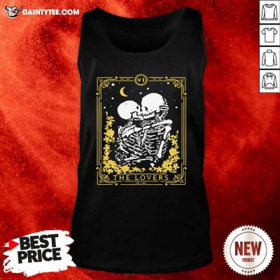 The Loves Couple Skull Kiss Stars Moon Tank Top - Design By Daintytee.com