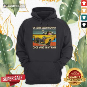 Elephant And Hippie Girl On A Dark Desert Highway Cool Wind In My Hair Vintage Hoodie- Design By Daintytee.com