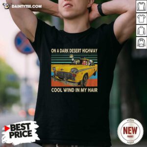 Elephant And Hippie Girl On A Dark Desert Highway Cool Wind In My Hair Vintage T-Shirt- Design By Daintytee.com