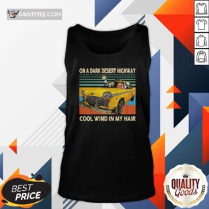 Elephant And Hippie Girl On A Dark Desert Highway Cool Wind In My Hair Vintage Tank Top- Design By Daintytee.com