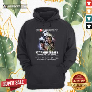 Ghostbusters 37th Anniversary 1984 2021 Thank You For The Memories Signatures Hoodie- Design By Daintytee.com