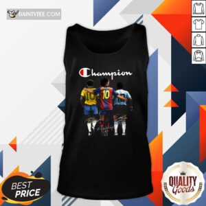 Pele Ronaldinho And Diego Maradona Champion Signatures Tank Top- Design By Daintytee.com