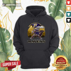 The Mandalorian Star War Baby Yoda With Baltimore Ravens 2021 Hoodie- Design By Daintytee.com