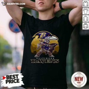 The Mandalorian Star War Baby Yoda With Baltimore Ravens 2021 Shirt- Design By Daintytee.com