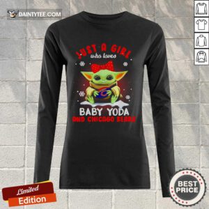 Just A Girl Who Loves Baby Yoda And Chicago Bears Football Tank Top- Design By Daintytee.com