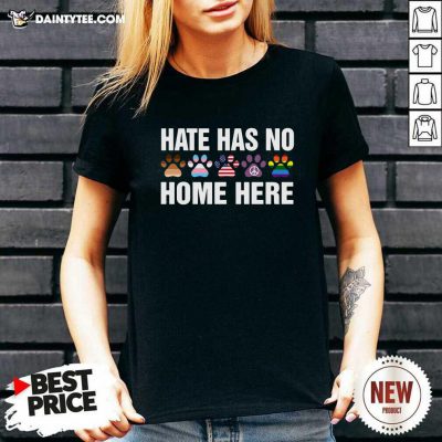 LGBT Hate Has No Home Here Dog V-neck- Design By Daintytee.com