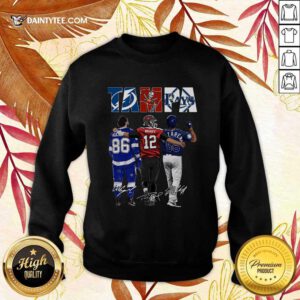 The Nikita Kucherov Brady And Arozarena Tampa Buccaneers Rays 2021 Signatures Sweatshirt- Design By Daintytee.com