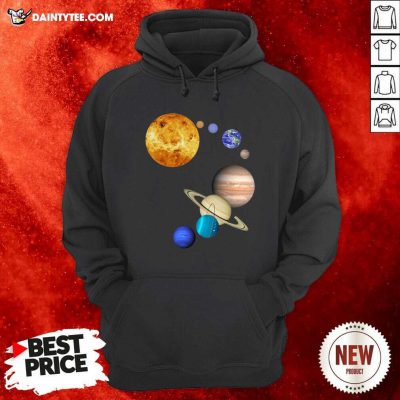 Planets In Solar System Science Hoodie- Design By Daintytee.com