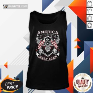 America Great Again Eagle American Flag Skull Tank Top- Design By Daintytee.com
