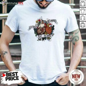Chicken Eat Plants Love Animals And Be Kind Shirt- Design By Daintytee.com