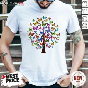Butterflies In A Tree T-Shirt- Design By Daintytee.com