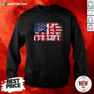 Camping With American Flag Camp Sweatshirt - Design By Daintytee.com