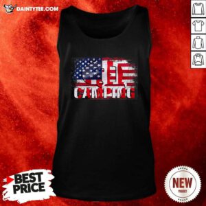Camping With American Flag Camp Tank Top - Design By Daintytee.com