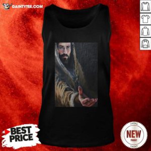 Jesus Reaching Hand Poster Tank Top- Design By Daintytee.com