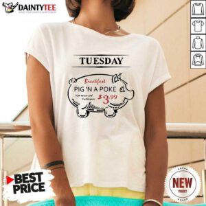 Supernatural John The Hunt Tuesday Breakfast Pig A Poke V-neck - Design By Daintytee.com