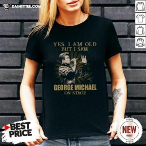 Yes I Am Old But I Saw George Michael On Stage Signature V-neck- Design By Daintytee.com