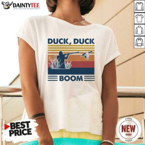 Duck Duck Boom Vintage V-neck- Design By Daintytee.com